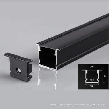 Schwarzes LED -LED LEGELLICHTE ALUMINIUM -PROFILE